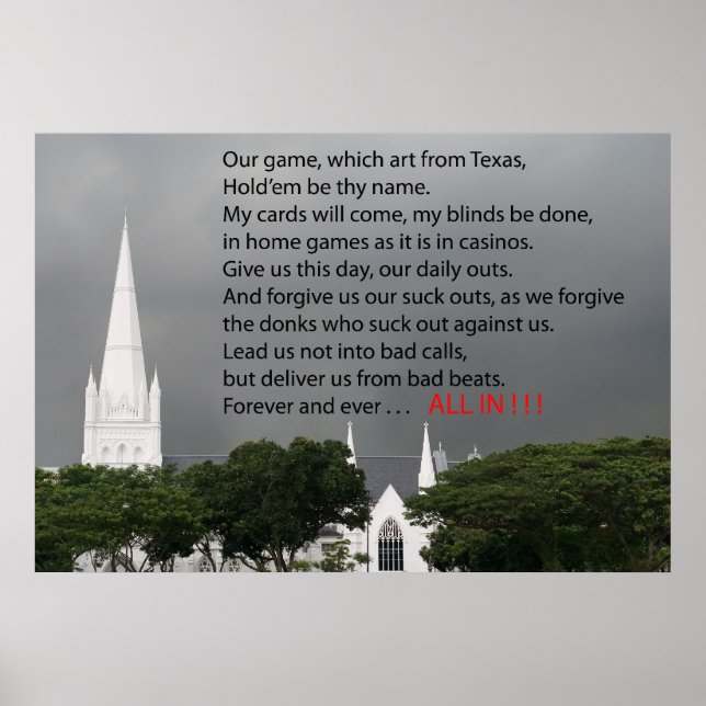 pokerbön poster (Framsidan)