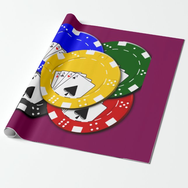 Pokerchip Presentpapper (Utrullad)