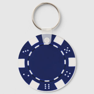 pokerchipblått nyckelring