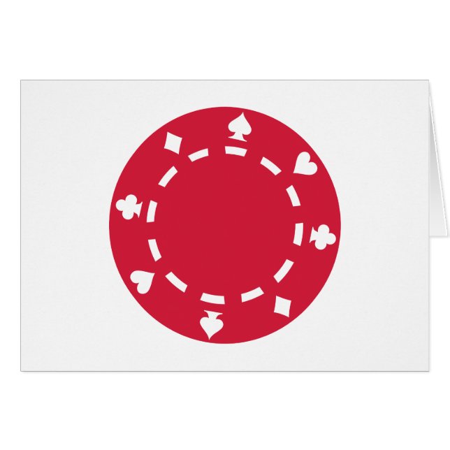 Pokerchiper Hälsningskort (Framsidan Horizontal)