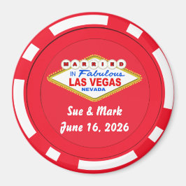 Pokerchipmagnet giftermål i Las Vegas Magnet