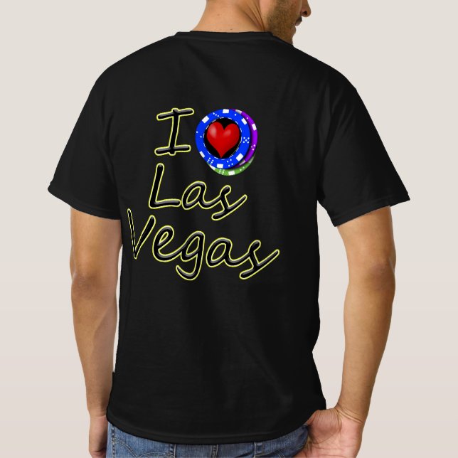Pokerchips med I Love Las Vegas T Shirt (Baksida)