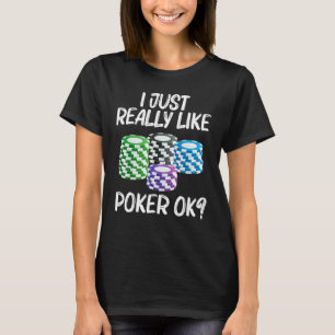 Pokerdesign För Män Kvinnor Casino Kortspel Spelar T Shirt