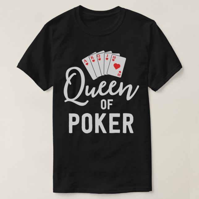 Pokerdrottning för kvinnor Las Vegas Casino-gåvor T Shirt (Design framsida)