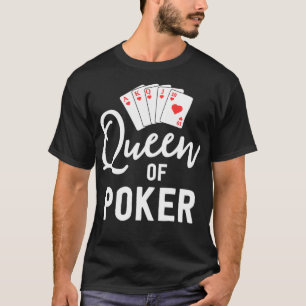 Pokerdrottning för kvinnor Las Vegas Casino-gåvor T Shirt