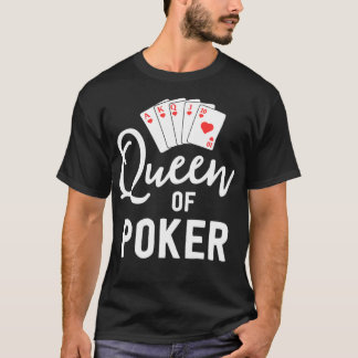 Pokerdrottning för kvinnor Las Vegas Casino-gåvor T Shirt
