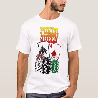 Pokerdrottning - två ess och chiper t-shirt
