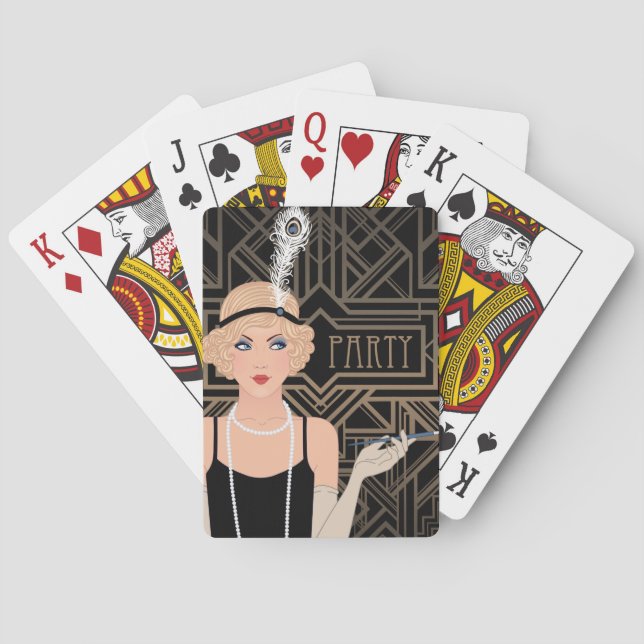 Pokerfest Art Deco Casinokort (Baksidan)