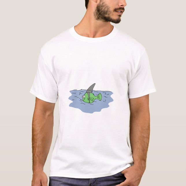 Pokerfisk med hajfenan tee (Framsida)