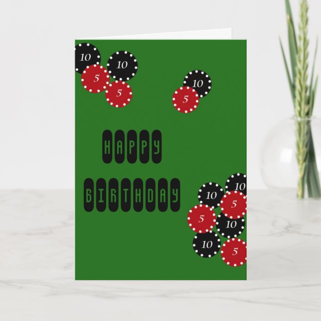 Pokerfödelsedag Kort (Framsida)