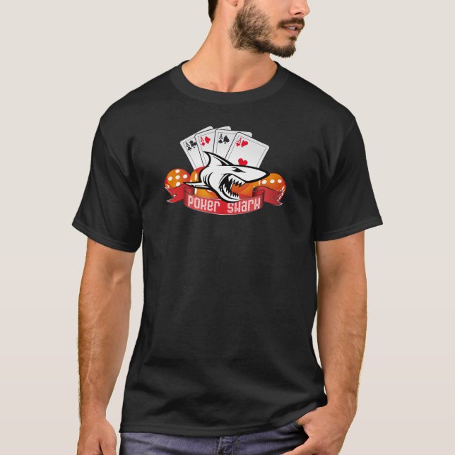Pokerhaj Tee Shirt (Framsida)