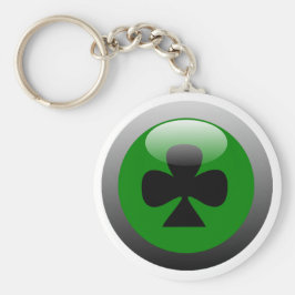 Pokerknapp - Klubb Nyckelring