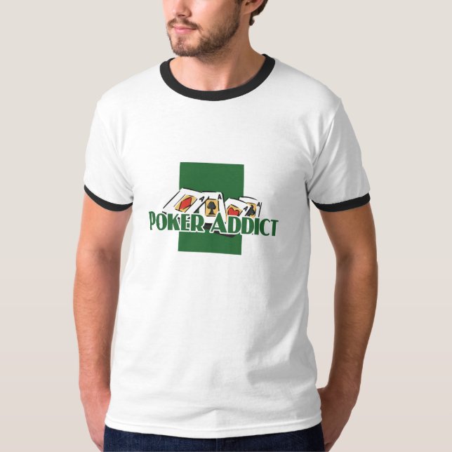 Pokerknarkare ringer-t tee shirt (Framsida)