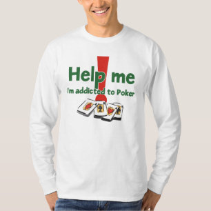 Pokerknarkare t-skjorta för långärmad t-shirt