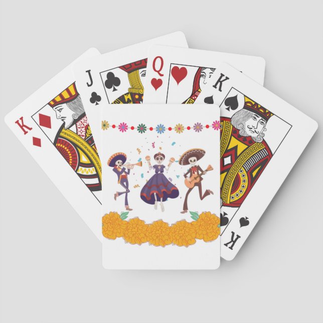 Pokerkort | Dia De Muertos Casinokort (Baksidan)