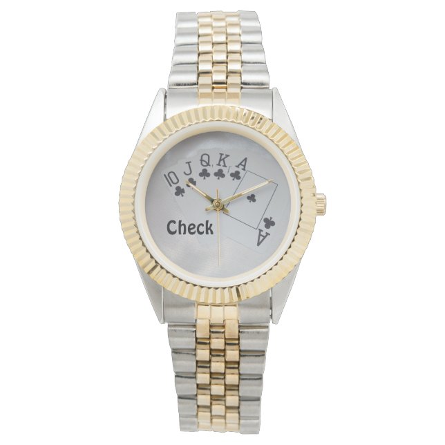 Pokerkort för royal Klubb, Mönster. Armbandsur (Framsida)