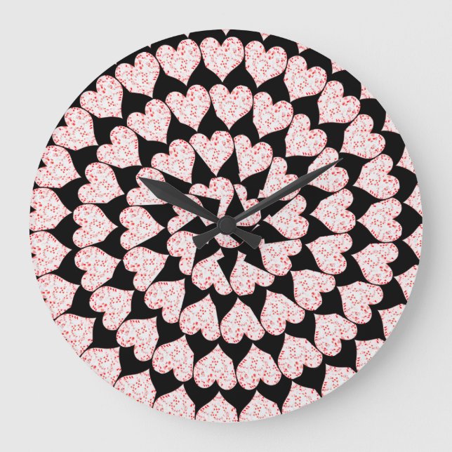 Pokerkort Hearts in Circular Mönster. Stor Klocka (Framsida)