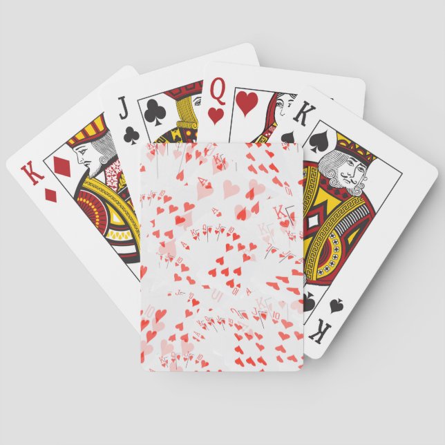 Pokerkort Hearts Rak Flush Mönster, Kortlek (Baksidan)