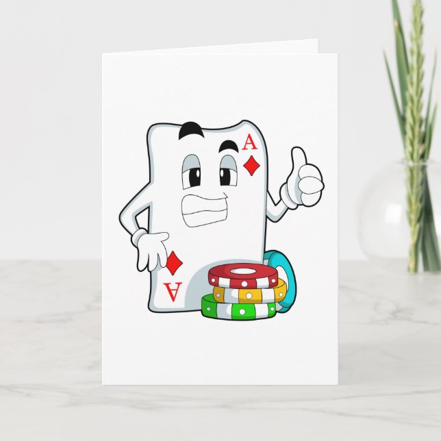 Pokerkort med poker marker kort (Framsida)