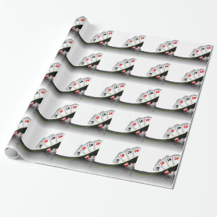 Pokerkort- och kasinosymboler presentpapper