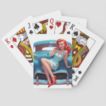 Pokerkort Pin-Up Konst