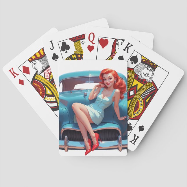 Pokerkort Pin-Up Konst Casinokort (Baksidan)