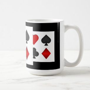 Pokerkortkostymer: Kaffemugg: Svart jack Kaffemugg