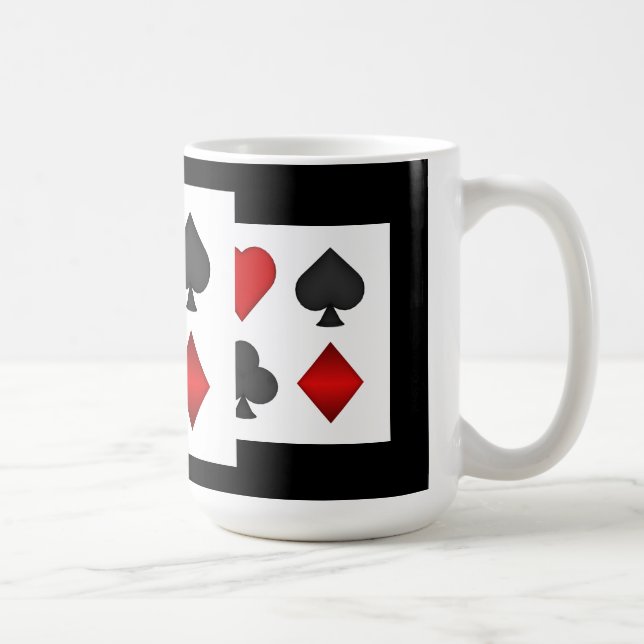 Pokerkortkostymer: Kaffemugg: Svart jack Kaffemugg (Höger)
