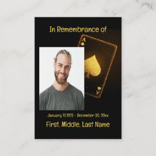 Pokerkortsspel för Memorial Service Inbjudan