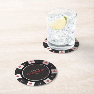 Pokerkväll Sjungkarfest Las Vegas Kasino Underlägg Papper Rund