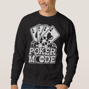 Pokerläge på Texas HoldCard Gambling Casino Lång Ärmad Tröja