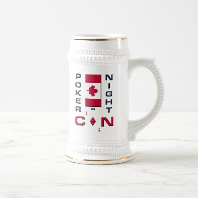 Pokernatten i den Kanada ölStein muggen - Sejdel (Höger)