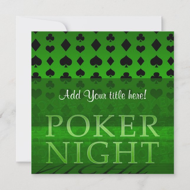 Pokernattinbjudan Inbjudningar (Framsida)
