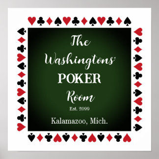 Pokerrum för honom Affisch Tryck