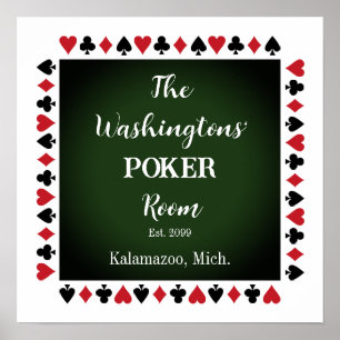 Pokerrum för honom Poster Skriv ut