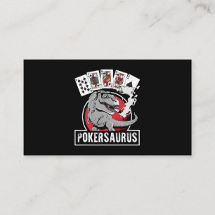 Pokersaurus Casino Poker T Rex Dinosaur Gambling G Visitkort