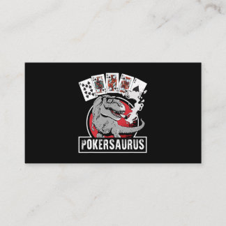 Pokersaurus Casino Poker T Rex Dinosaur Gambling G Visitkort