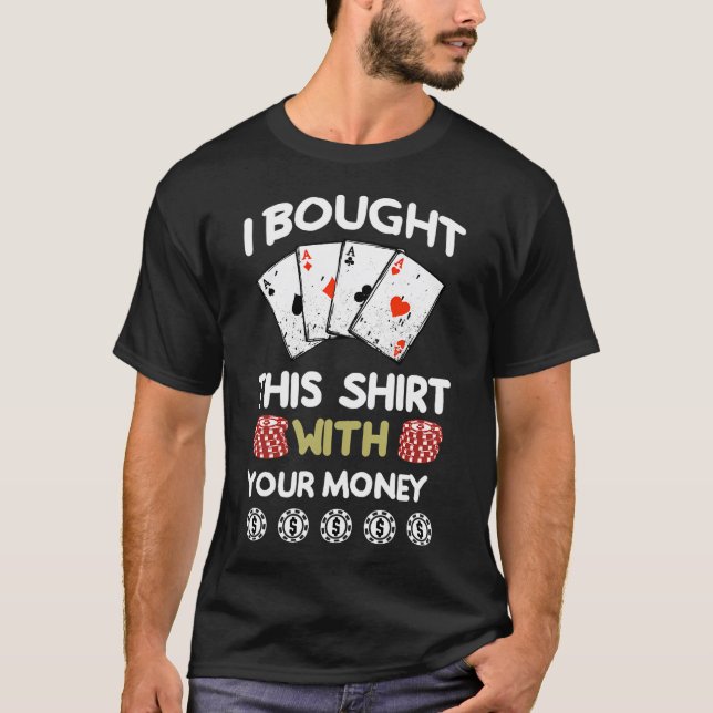 Pokershirtgåva Rollig pokertext för pokerspelare T Shirt (Framsida)