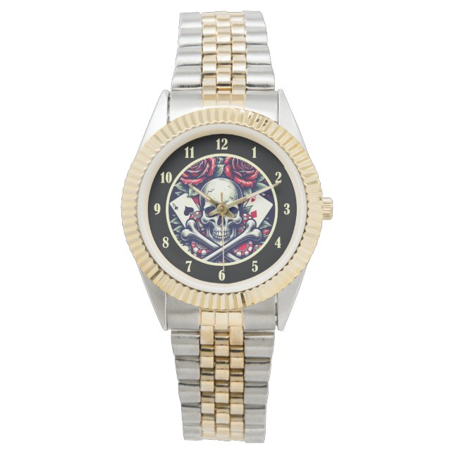 Pokerskalle Armbandsur (Framsida)