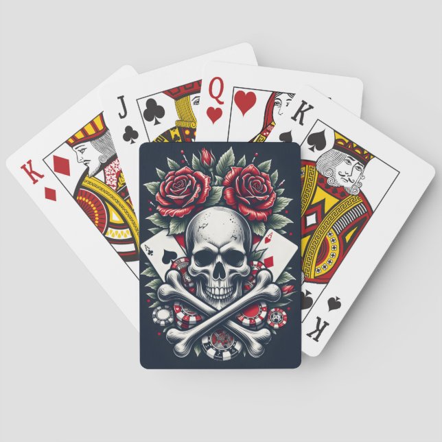 Pokerskalle Casinokort (Baksidan)