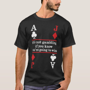 Pokerspelare Blackjack Kasino Lucky Spelande Spela T Shirt
