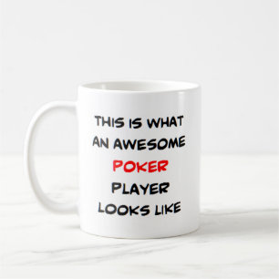 pokerspelare i fantastisk kaffemugg