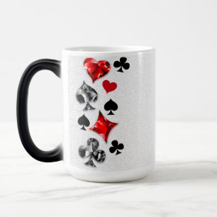 Pokerspelare Spelare Spelkort Färger Las Vegas Magisk Mugg