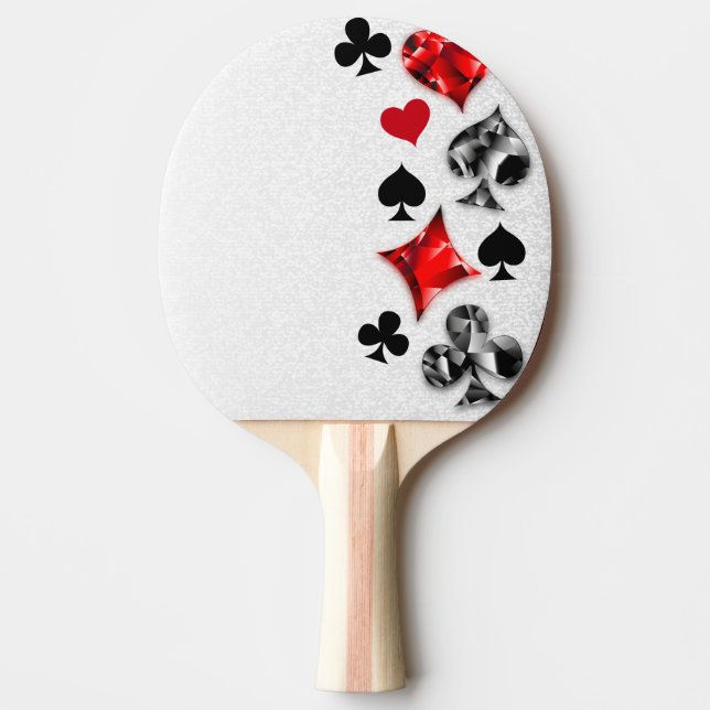 Pokerspelare Spelare Spelkort Färger Las Vegas Pingisracket (Framsidan)