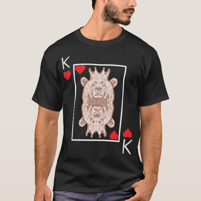 Pokerspelkort Björn Design T Shirt (Framsida)