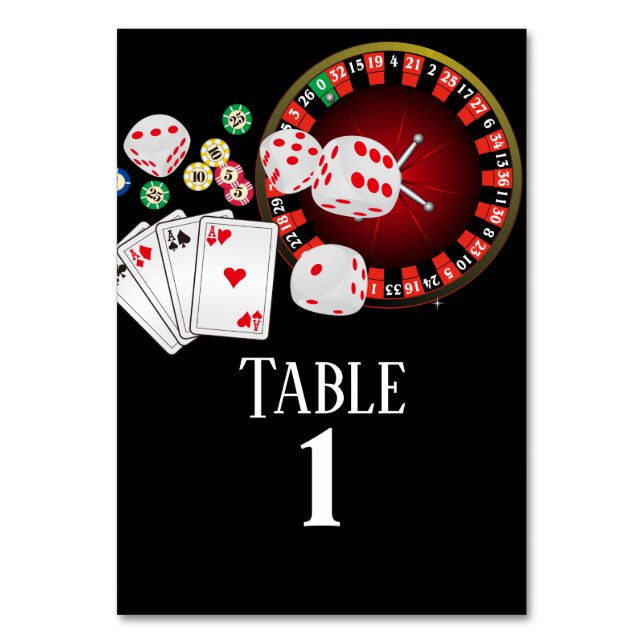 Pokerspelkort, kasinofest bordsnummer (Baksidan)
