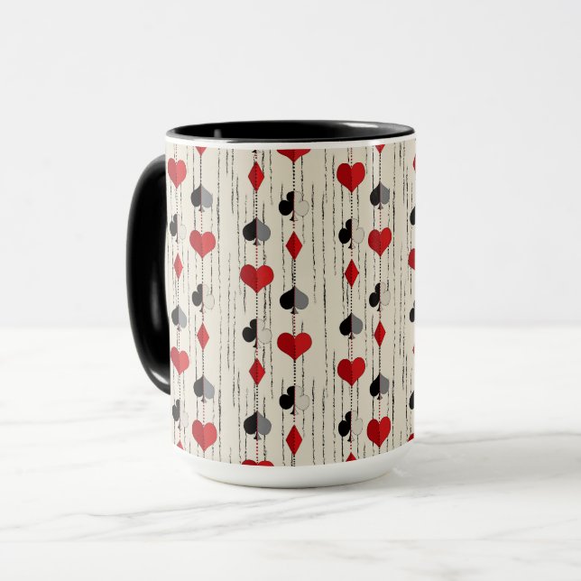 Pokersymboler för spelkort mugg (Framsida vänster)