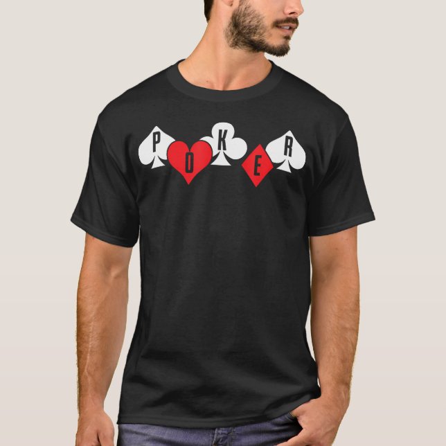 Pokersymboler T Shirt (Framsida)