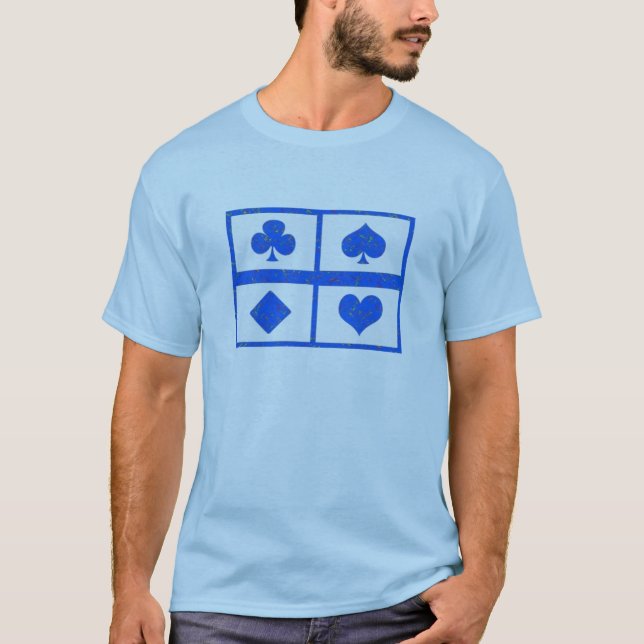 Pokersymbolkonst - fläktklubb - multifärgadval t shirt (Framsida)