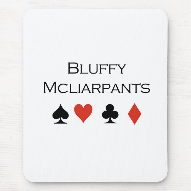 PokerT-tröja: "Bluffy Mcliarpants ", Musmatta (Framsidan)